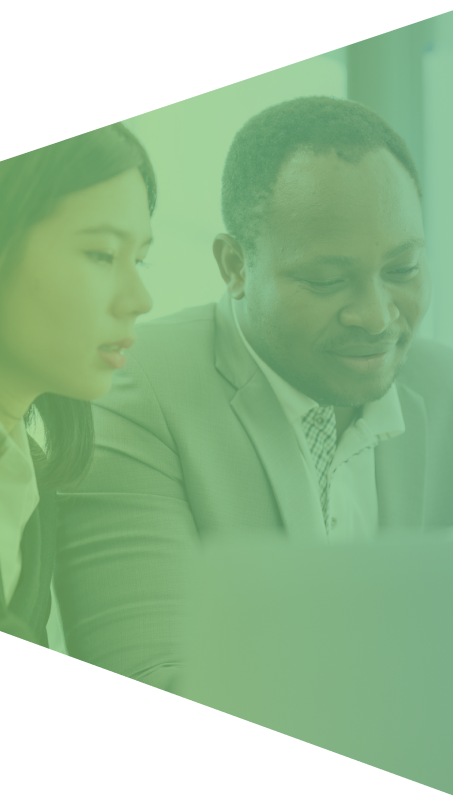 Woman and man in business meeting